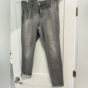 Athleta Gray Slim Straight Jeans | Size 10 | Stretch Denim